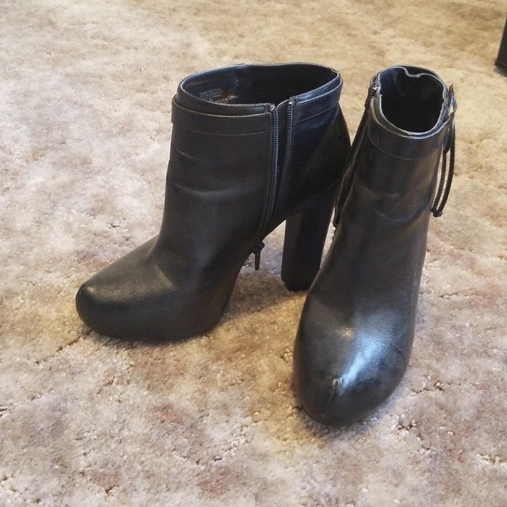Heel booties rarely worn
